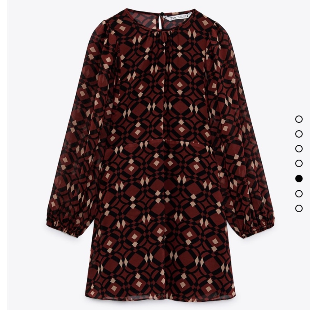Zara Printed Mod Mini Dress - Picture 6 of 10